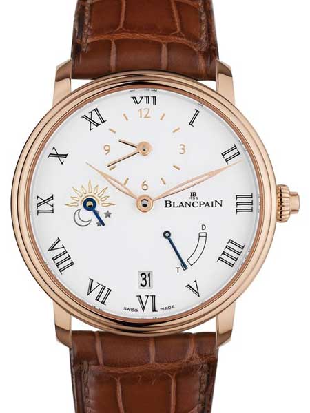 Blancpain宝珀世界首款Villeret半时区8天动力储存腕表