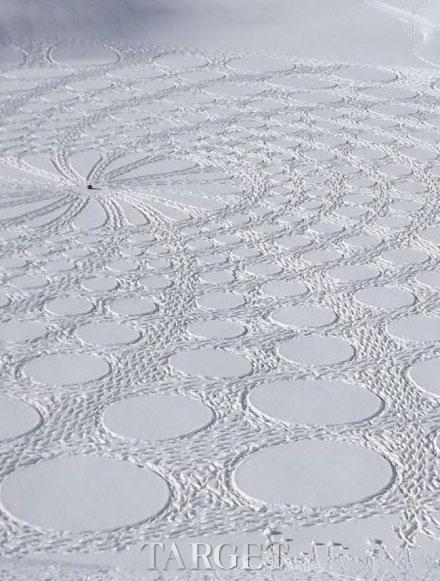令人震惊的雪地画作