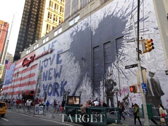 “我们爱纽约” 班克斯纪念911涂鸦新作首亮相