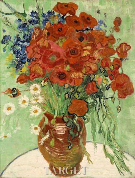 梵高珍罕画作《插满雏菊和罂粟花的花瓶》估价5000万美元