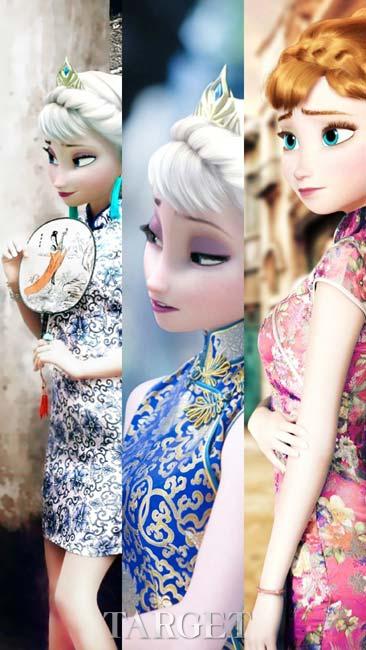 《冰雪奇缘》Elsa旗袍装 融入粉墙黛瓦的中国诗画