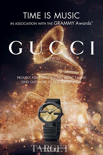 GUCCI腕表首饰特为格莱美奖推出GRAMMIUM®腕表