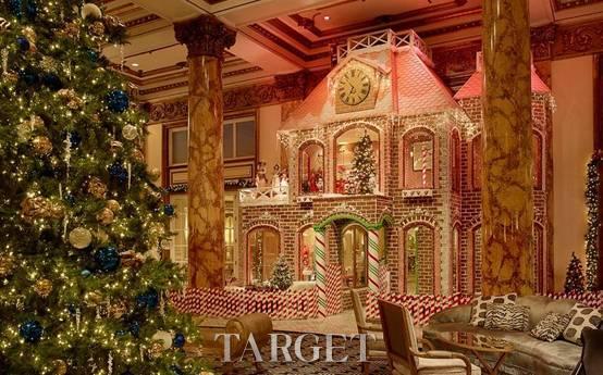 有钱就是任性之奢华酒店光彩夺目的圣诞装饰
