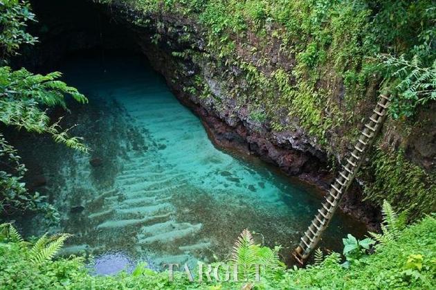 苏阿海沟潮汐池 萨摩亚群岛天然“泳洞”
