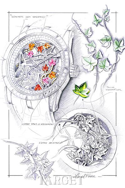 罗杰杜彼超凡创意镂空珠宝腕表