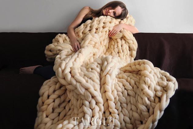 把人埋在温暖与幸福中的超粗针织毛毯