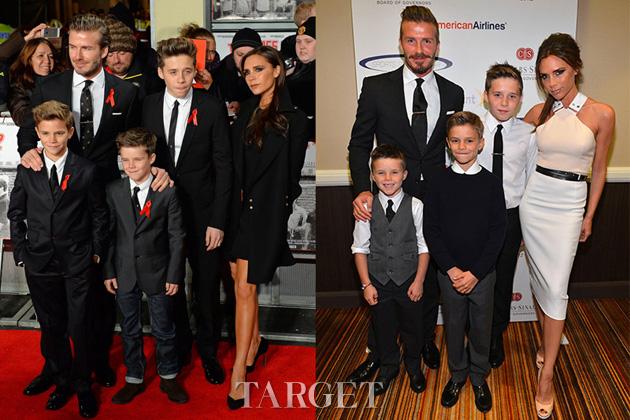 David Beckham一家是如何配衬家族发型的