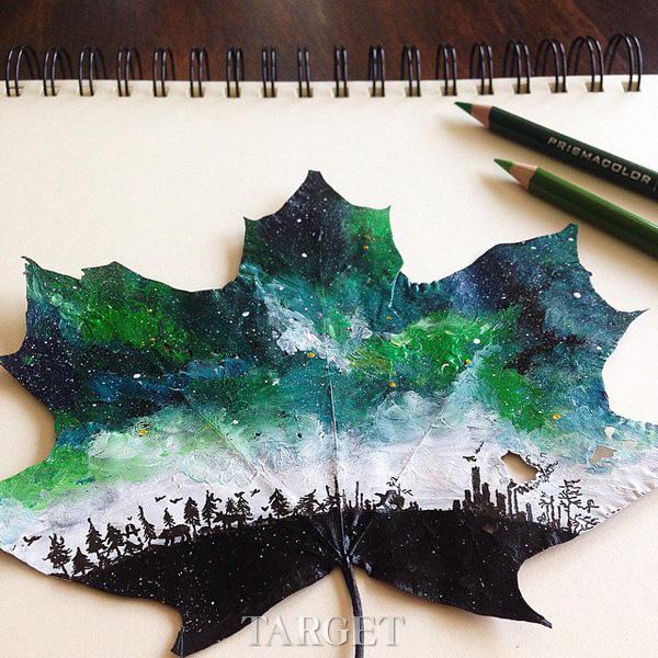 将落叶作为画布，在自然的馈赠中彩绘另一片世界