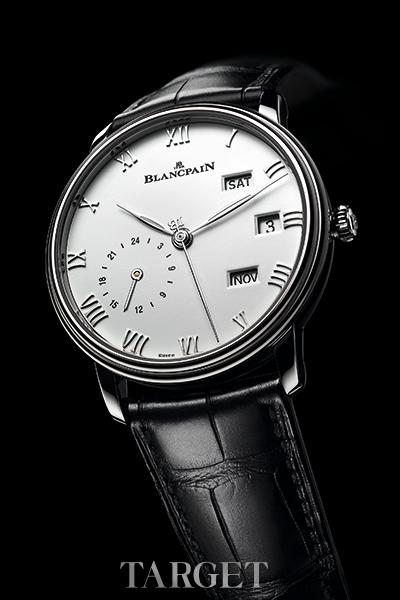 Blancpain宝珀Villeret系列精钢款两地时年历腕表