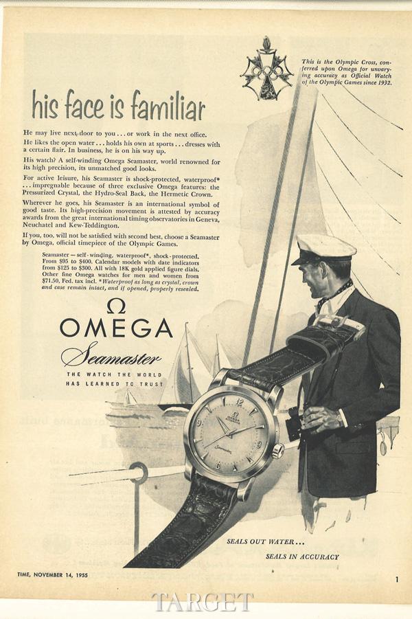 欧米茄海洋腕表复古广告海报