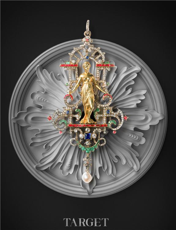 CARTIER卡地亚珠宝吊坠，约1900卡地亚巴黎订制古